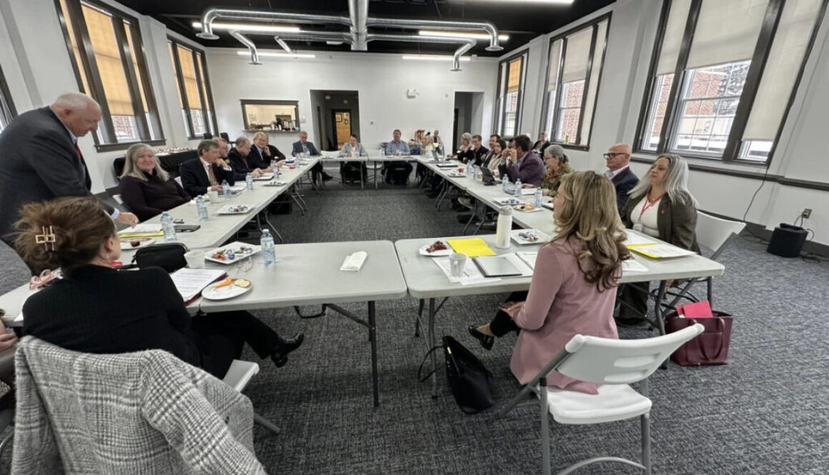 Local business leaders gathered at Prescott Town Hall Local business leaders gathered at Prescott Town Hall